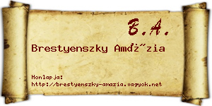 Brestyenszky Amázia névjegykártya